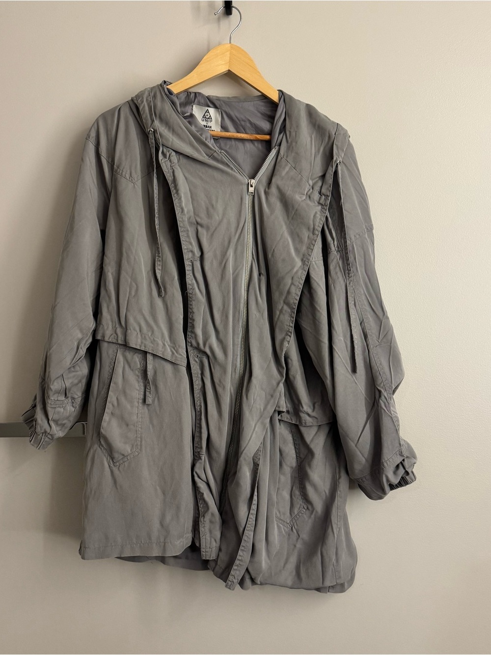 UNIF Gray Hooded Utility Jacket